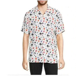 NEW Eleven Paris Skull Shirt Men’s Size L all over skull print‎ short sleeve NWT